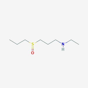 molecular formula C8H19NOS B8527153 N-ethyl-3-propylsulfinylpropan-1-amine 