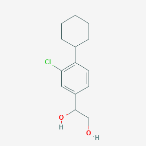 1-(3-Chloro-4-cyclohexylphenyl)ethane-1,2-diol