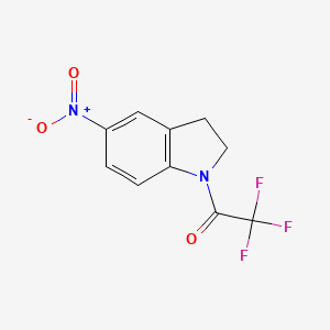 molecular formula C10H7F3N2O3 B8527244 2,2,2-Trifluoro-1-(5-nitroindolin-1-yl)ethanone 