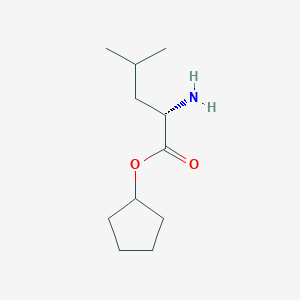 molecular formula C11H21NO2 B8527269 (S)-cyclopentyl 2-amino-4-methylpentanoate 