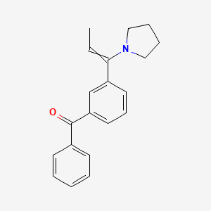 Phenyl{3-[1-(pyrrolidin-1-yl)prop-1-en-1-yl]phenyl}methanone