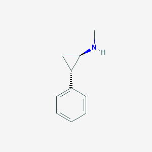 molecular formula C10H13N B8527392 trans-N-methyl-2-phenylcyclopropanamine 