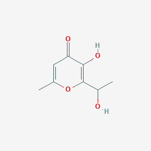 molecular formula C8H10O4 B8527396 2-(1-hydroxyethyl)-3-hydroxy-6-methyl-pyran-4(1H)-one 