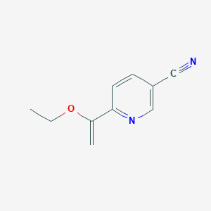 molecular formula C10H10N2O B8527433 6-(1-Ethoxy-vinyl)-nicotinonitrile 