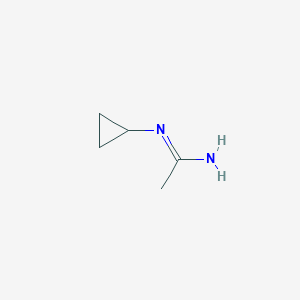 molecular formula C5H10N2 B8527449 N-cyclopropylacetamidine 