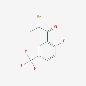 molecular formula C10H7BrF4O B8527451 1-Propanone, 2-bromo-1-[2-fluoro-5-(trifluoromethyl)phenyl]- 