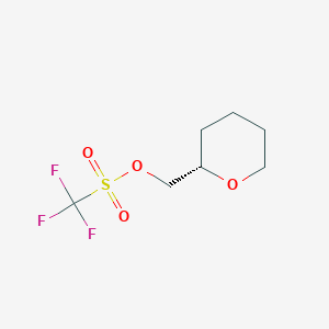 molecular formula C7H11F3O4S B8527459 (S)-(Tetrahydro-2H-pyran-2-YL)methyl trifluoromethanesulfonate 