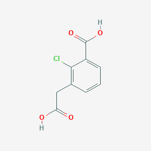 molecular formula C9H7ClO4 B8527462 3-(Carboxymethyl)-2-chlorobenzoic acid 