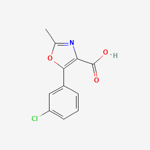 molecular formula C11H8ClNO3 B8527487 5-(3-Chloro-phenyl)-2-methyl-oxazole-4-carboxylic acid 