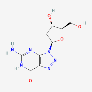 molecular formula C9H12N6O4 B8527510 8-Azadeoxyguanosine 