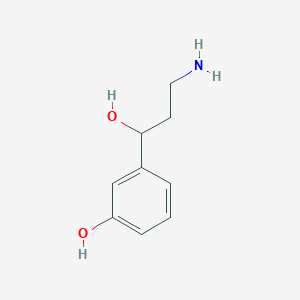 molecular formula C9H13NO2 B8527523 3-(3-Amino-1-hydroxypropyl)phenol 