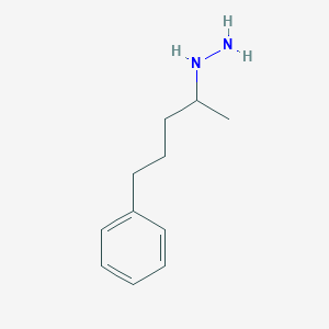 molecular formula C11H18N2 B8527527 2-Hydrazino-5-phenylpentane 