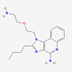 molecular formula C18H25N5O B8527538 1-[2-(2-aminoethoxy)ethyl]-2-butyl-1H-imidazo[4,5-c]quinolin-4-amine CAS No. 436855-72-0