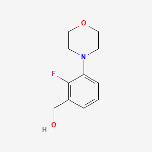 molecular formula C11H14FNO2 B8527556 (2-Fluoro-3-morpholinophenyl)methanol 