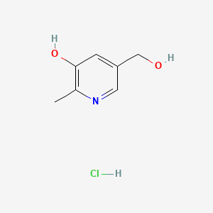 molecular formula C7H10ClNO2 B8527577 3-Pyridinemethanol, 5-hydroxy-6-methyl-, hydrochloride CAS No. 3816-44-2