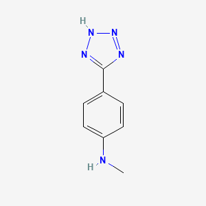 molecular formula C8H9N5 B8527584 N-methyl-4-(1H-tetrazol-5-yl)aniline 