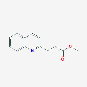 molecular formula C13H13NO2 B8527788 Methyl 3-(2-quinolinyl)propanoate 