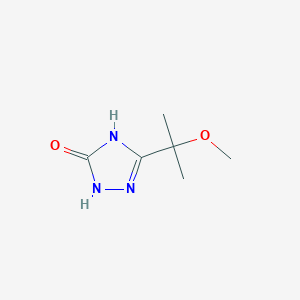 molecular formula C6H11N3O2 B8527789 3-(2-methoxypropan-2-yl)-1H-1,2,4-triazol-5(4H)-one 