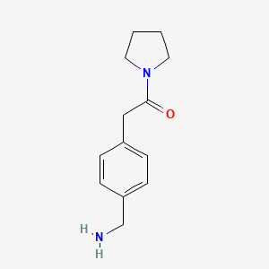 molecular formula C13H18N2O B8527845 4-(2-Oxo-2-pyrrolidin-1-yl-ethyl)-benzylamine 