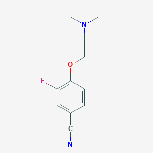 molecular formula C13H17FN2O B8527854 4-(2-Dimethylamino-2-methylpropoxy)-3-fluorobenzonitrile 