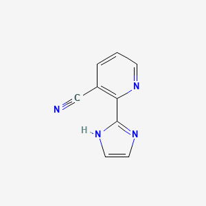 molecular formula C9H6N4 B8527893 2-(1H-imidazol-2-yl)-nicotinonitrile 