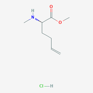 molecular formula C8H16ClNO2 B8527898 (S)-methyl 2-(methylamino)hex-5-enoate hydrochloride 