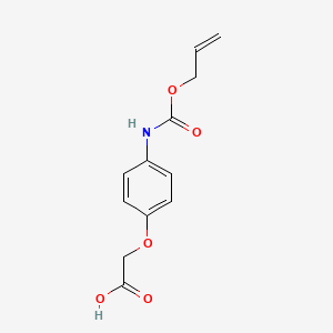 molecular formula C12H13NO5 B8527905 4-(Allyloxycarbonylamino)-phenoxyacetic acid 