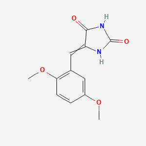 molecular formula C12H12N2O4 B8527908 5-(2',5'-Dimethoxybenzal) hydantoin 