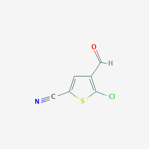 5-Chloro-4-formylthiophene-2-carbonitrile