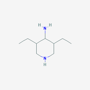 molecular formula C9H20N2 B8528019 4-Amino-3,5-diethylpiperidine 