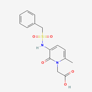 molecular formula C15H16N2O5S B8528024 3-Benzylsulfonylamino-6-methyl-1-carboxymethyl-2-pyridinone 