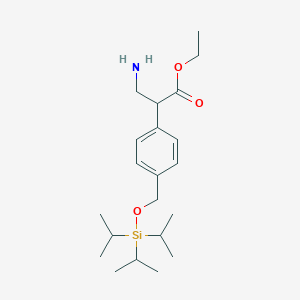 molecular formula C21H37NO3Si B8528037 ethyl 3-amino-2-[4-[tri(propan-2-yl)silyloxymethyl]phenyl]propanoate 