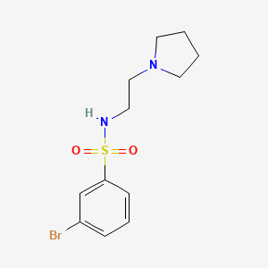 molecular formula C12H17BrN2O2S B8528066 3-Bromo-N-(2-Pyrrolidin-1-yl-ethyl)-Benzenesulfonamide 