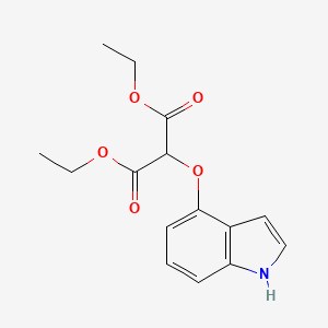 molecular formula C15H17NO5 B8528075 Diethyl 2-(indol-4-yloxy)malonate CAS No. 868947-76-6