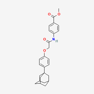 molecular formula C26H29NO4 B8528082 4-[2-(4-Adamantan-1-yl-phenoxy)-acetylamino]-benzoic acid methyl ester 