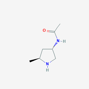 molecular formula C7H14N2O B8528150 (2S,4S)-4-Acetylamino-2-methylpyrrolidine 