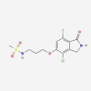 Methanesulfonamide,n-[3-[(4-chloro-2,3-dihydro-7-iodo-1-oxo-1h-isoindol-5-yl)oxy]propyl]-