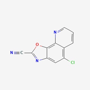 molecular formula C11H4ClN3O B8528153 5-Chloro[1,3]oxazolo[4,5-h]quinoline-2-carbonitrile CAS No. 88362-74-7