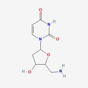 molecular formula C9H13N3O4 B8528164 1-(5-Aminomethyl-4-hydroxy-tetrahydro-furan-2-yl)-1H-pyrimidine-2,4-dione 