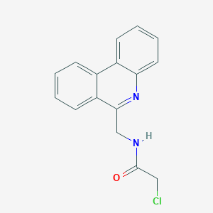 molecular formula C16H13ClN2O B8528171 2-Chloro-N-(phenanthridin-6-ylmethyl)acetamide 