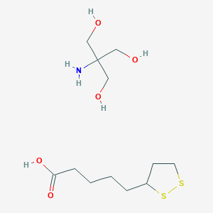 molecular formula C8H14O2S2.C4H11NO3 B085282 硫辛酸三羟甲基氨甲醇 CAS No. 14358-90-8