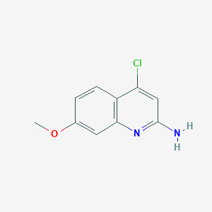 molecular formula C10H9ClN2O B8528207 2-Amino-4-chloro-7-methoxyquinoline 