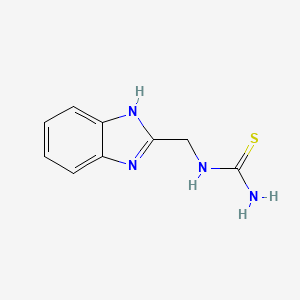 molecular formula C9H10N4S B8528218 N-(1H-benzimidazol-2-ylmethyl)thiourea 