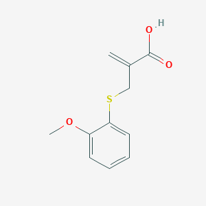 molecular formula C11H12O3S B8528227 alpha-(o-Methoxyphenylthiomethyl)-acrylic acid 