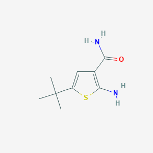 molecular formula C9H14N2OS B8528228 2-Amino-5-tert-butylthiophene-3-carboxamide 
