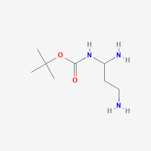 molecular formula C8H19N3O2 B8528246 3-(N-tertbutoxycarbonylamino)-1,3-propanediamine 