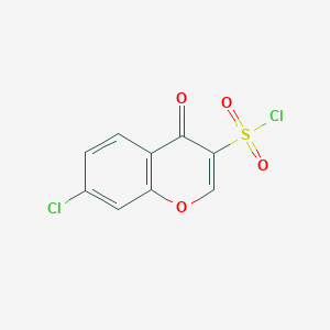molecular formula C9H4Cl2O4S B8528276 7-Chlorochromone-3-sulfonylchloride 