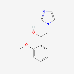 molecular formula C12H14N2O2 B8528329 1-[2-Hydroxy-2-(2-methoxyphenyl)ethyl]imidazole 