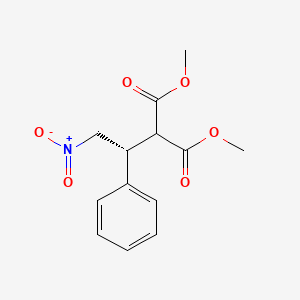 molecular formula C13H15NO6 B8528343 methyl(R)-2-methoxycarbonyl-4-nitro-3-phenylbutanoate CAS No. 773148-47-3