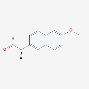 molecular formula C14H14O2 B8528373 (2S)-2-(6-Methoxy-2-naphthyl)propanal 